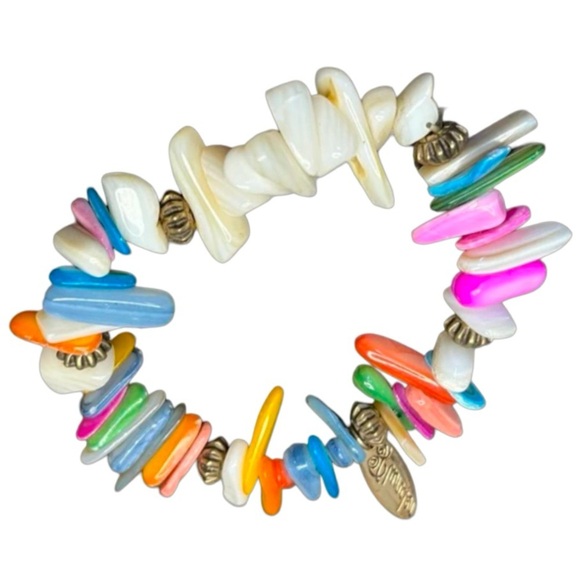 Girly Retro Candy Glass Bead Indie Y2K Kidcore Festival Barbie Coastal Bracelet - Picture 3 of 8